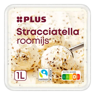 PLUS Roomijs stracciatella