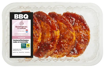 PLUS Boerentrots Varkensfiletlapjes rode ui marinade