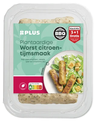 PLUS BBQ Plantaardige worst citroen-tijm