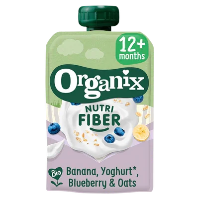 Organix Knijpfruit Banaan Yoghurt Bessen 12+m