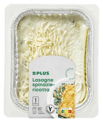 PLUS Lasagne spinazie-ricotta