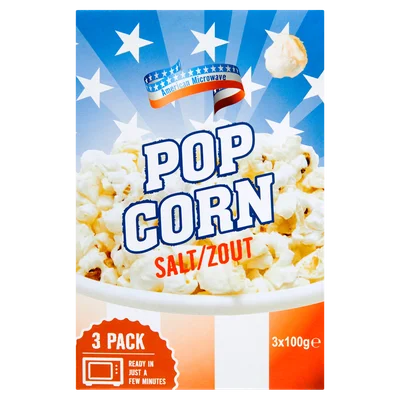 American Popcorn mgnetron zout 3-pack