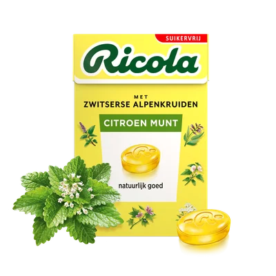 Ricola Citroen Munt keelpastilles suikervrij