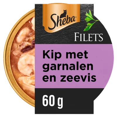 Sheba Filets Garnaal, oceaanvis in saus