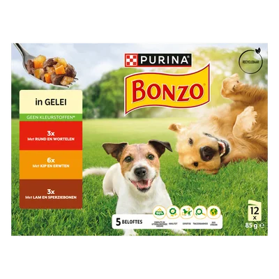 Bonzo Maaltijdzakjes in gelei
