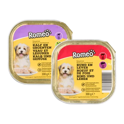 ROMEO Fijne paté voor honden 3 VOOR