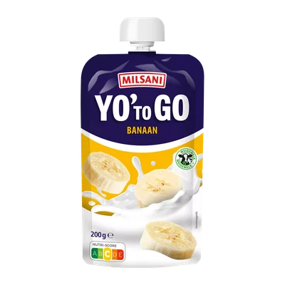Aanbieding van 27.04 MILSANI Yo to Go banaan