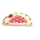 Bakkershart aardbeienbavaroise vlaai half