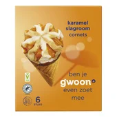 G'Woon ijs slagroomcornet karamel