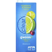 G'Woon g'woon clear cranberry limoen