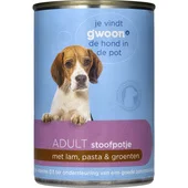 G'Woon g'woon hondenvoer stoofpotje met lam, pasta en groenten