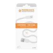 Phonejuice USB kabel 1 meter wit