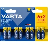 Varta longlife power AA 6+2 gratis