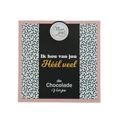 Lokaal chocoladereep ik hou van jou