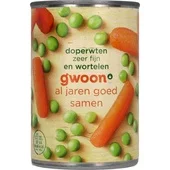 G'Woon doperwten wortel extra fijn
