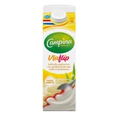 Campina vlaflip vanille met rode vruchtensaus