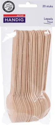 Altijd Handig Lepelset Hout, 20 delig