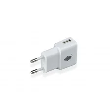 USB Laadstekker Wit 1000mA/5V. 1x USB 100 - 240Vac