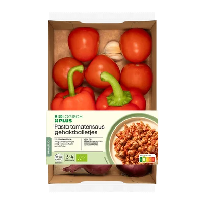 Biologisch PLUS Verspakket Pasta met gehaktballetjes
