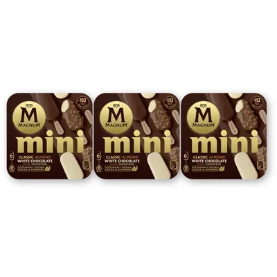 Magnum Mini classic almond white 3-pack