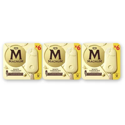Magnum White chocolate 3-pack