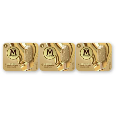 Magnum Double gold caramel billionaire 3-pk