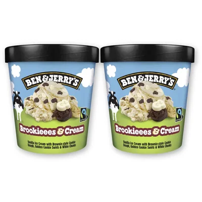 Ben & Jerry's Brookieees and cream 2-pack