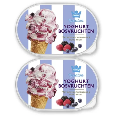 Hertog Ijssalon yoghurt bosvruchten 2-pack