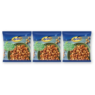 Aviko Zoete aardappel blokjes 3-pack