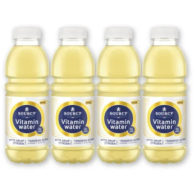 Sourcy Vitaminwater witte druif citroen 4-pack