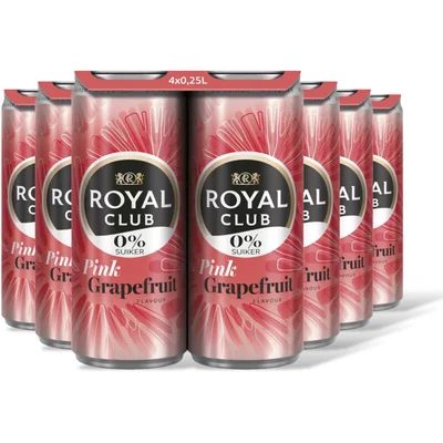Royal Club Pink Grapefruit 0% suiker 24-pack