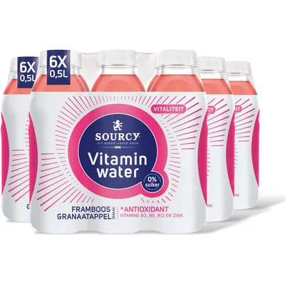 Sourcy Vitaminwater framboos granaatapp 24-pack