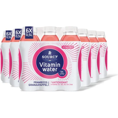 Sourcy Vitaminwater framboos granaatapp 36-pack