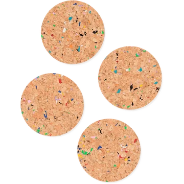 HEMA Onderzetters Kurk Terrazzo 4 Stuks