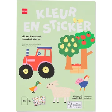 HEMA A5 Kleurboek met Stickers Boerderij