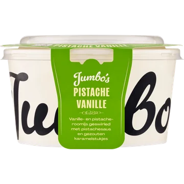 Jumbo's IJs Pistache Vanille met Gezouten Karamelstukjes 800ML