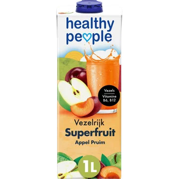 Healthy People Vezelrijk Superfruit Appel Pruim 1 L