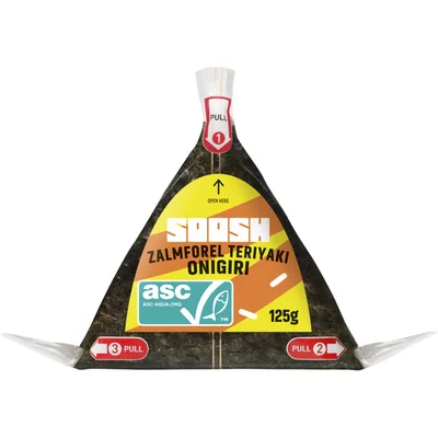 Soosh Zalmforel teriyaki onigiri