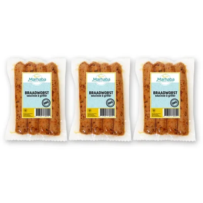 Marhaba Braadworst BBQ 3-pack