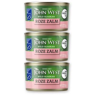 John West Wilde roze zalm 3-pack