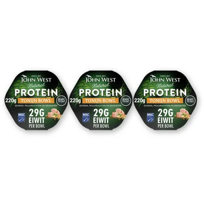 John West Protein tonijn bwl quinoa peulvrucht 3pk