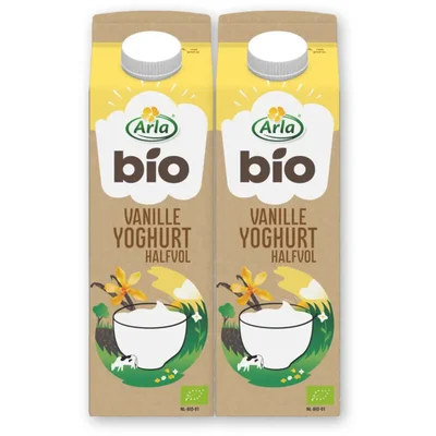 Arla Biologisch vanille yoghurt halfvol 2-pck