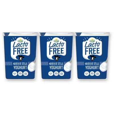 Arla Lactofree Griekse stijl yoghurt 3-pack