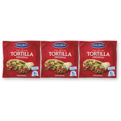 Santa Maria Tortilla wraps original 6x large 3-pack