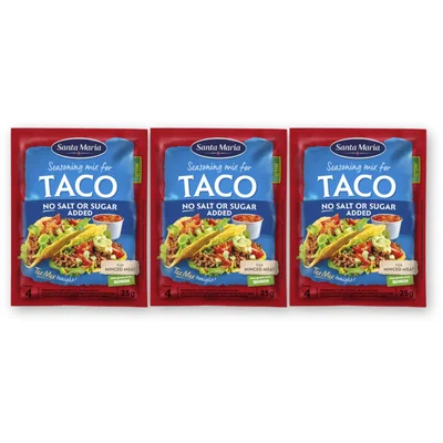 Santa Maria Kruidenmix taco no salt or sugar 3-pack