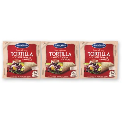 Santa Maria Tortilla wraps volkoren 6x large 3-pack