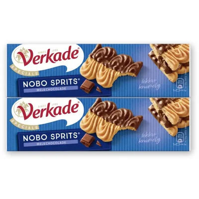 Verkade Nobo sprits melkchocolade 2-pack