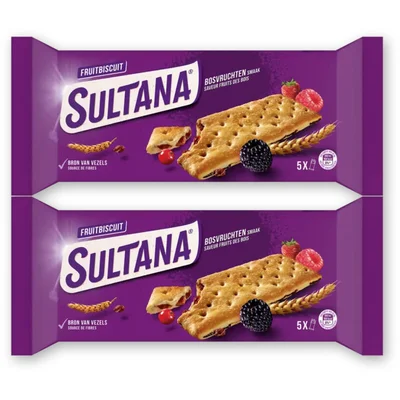 Sultana Fruitbiscuit bosvruchten 2-pack