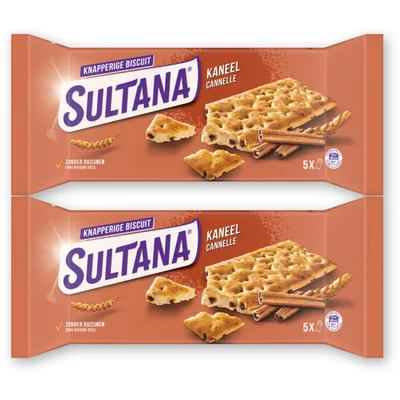 Sultana Knapperige biscuit kaneel 2-pack