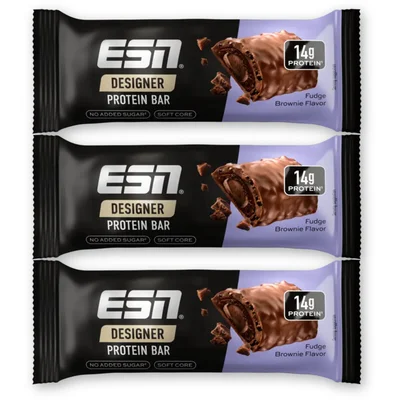 ESN Designer protein bar fudge brownie 3-pck